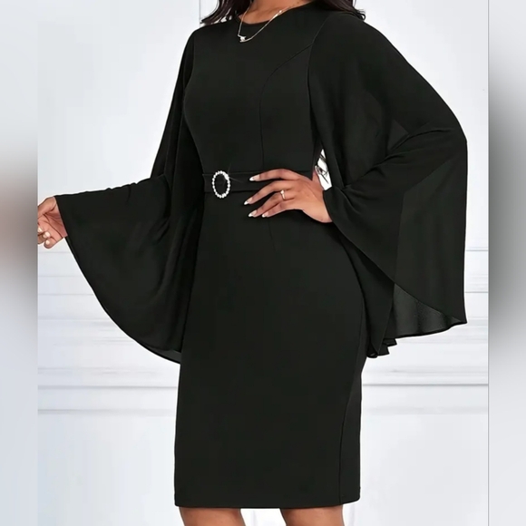 NWOT Cape Sleeve Dress - Picture 1 of 4